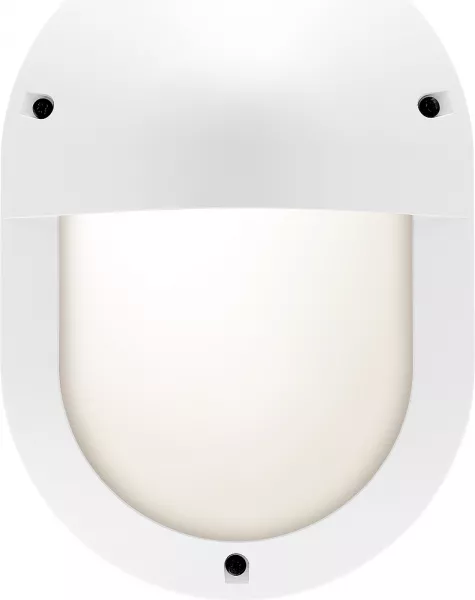 sarlam-hublot chartres ovale alu jupe a visiere verticale blanc e27 / cfli 15w (684270)