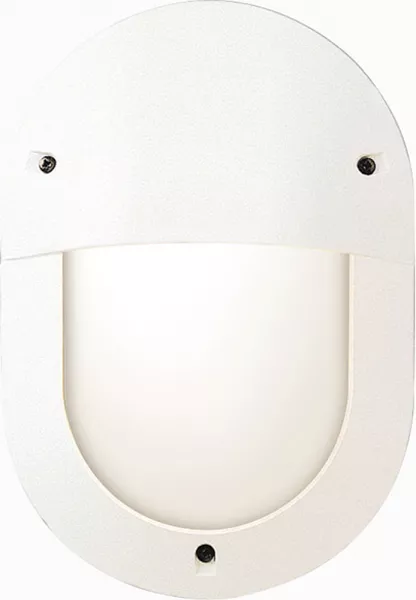 sarlam-hublot chartres ovale jupe a visiere verticale blanc e27 / 60w (594270)