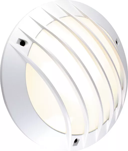 sarlam-hublot chartres rond alu jupe a grille taille 1 blanc e27 / cfli 15w (644270)