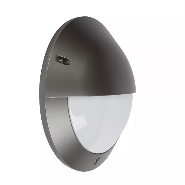 sarlam-hublot chartres rond alu jupe a visiere taille 1 gris e27 / cfli 15w (664273)
