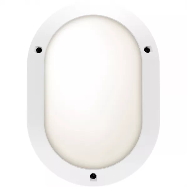 sarlam-hublot ovale chartres origine alu standard blanc on/off + lampe fluo 1200lm (634700)