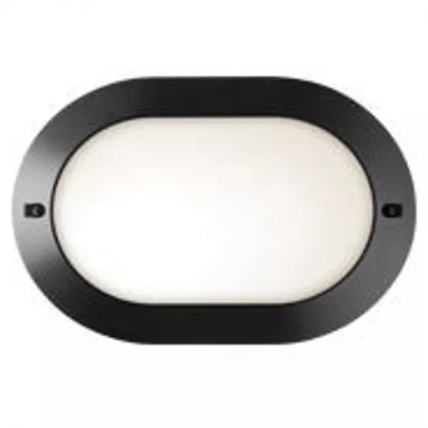 sarlam-hublot ovale chartres origine mini antivandale noir on/off lampe fluo 400lm (543366)