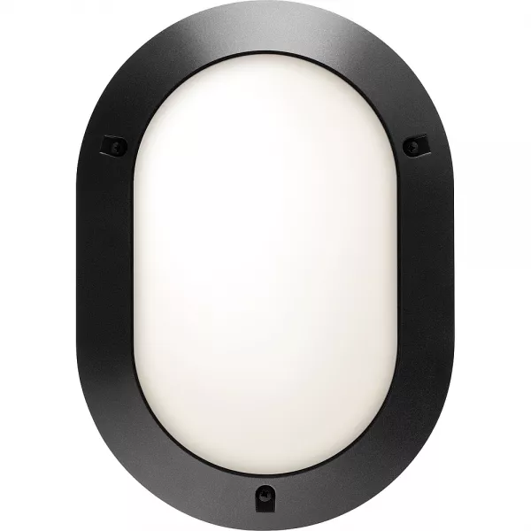 sarlam-hublot ovale chartres origine standard noir � d�tection hf avec fluo 900lm (544556)