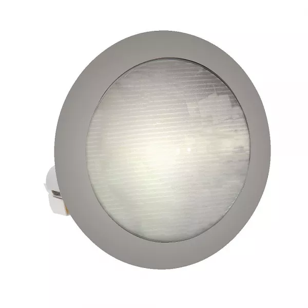 sarlam-luminaire encastr� rond gris argent kalank standard on/off lampe fluo 1200lm (520475)