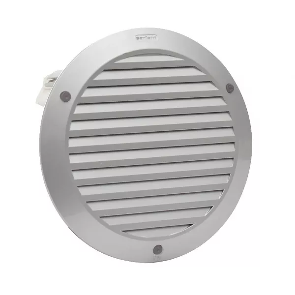 sarlam-luminaire kalank rond avec grille taille 2 gris argent g24q2 / 18w (521475)