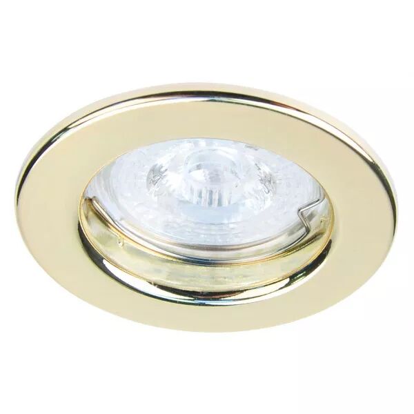 SATURNE - Encastr� GU5,3, rond, fixe, dor�, lampe non incl. (4603)