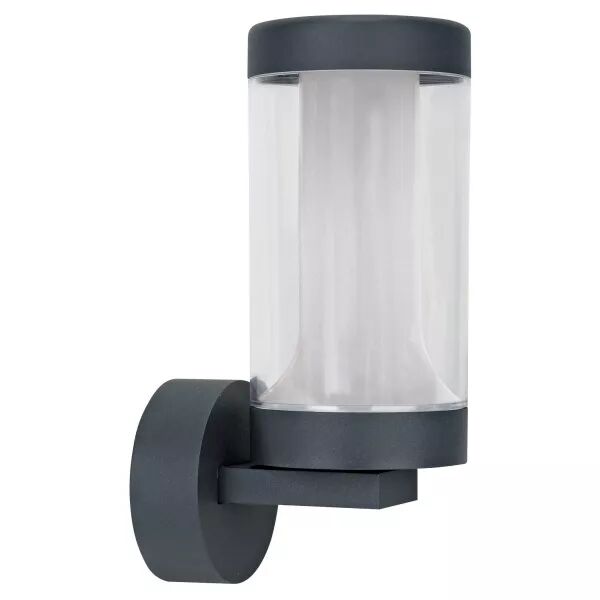 SAXO - Appl. Mur Ext. IP65 IK06, graphite, LED int�gr�e 8W 3000K 420lm, dimmable (50567)