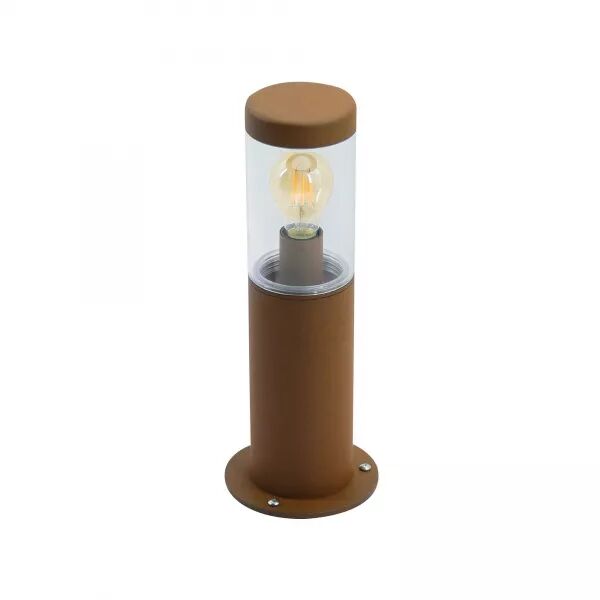 SAXO - BORNE 40CM EXT. IP66 IK08, CORTEN, DOUILLE E27 15W MAX (LED)