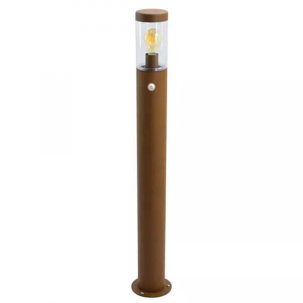 SAXO SENSOR - BORNE 1M EXT. IP66 IK08, CORTEN, DOUILLE E27 15W MAX (LED)