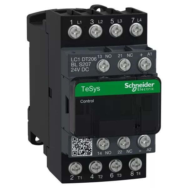 SCHNEIDER ELECTRIC - TeSys D - Contacteur tesys lc1d 4p ac1 440v 20 a bobine 24 v cc (LC1DT206BLS207)
