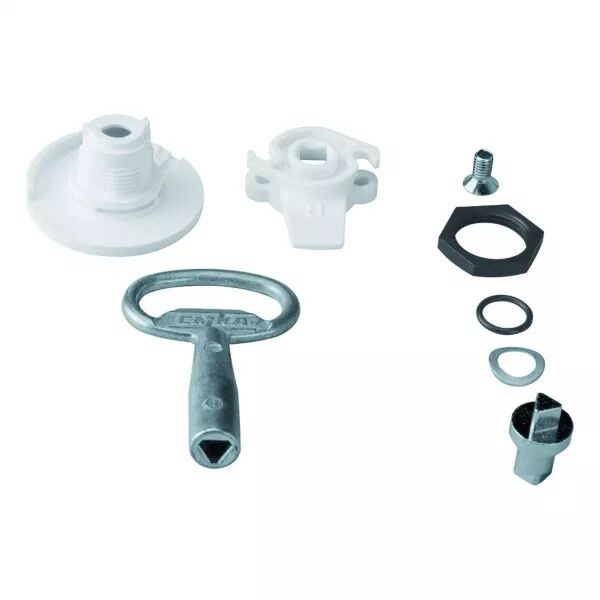 Serrure triangle m�le 7mm chrom�e avec 1 cl� pour armoire univers m�tal IP44 (FZ450N)