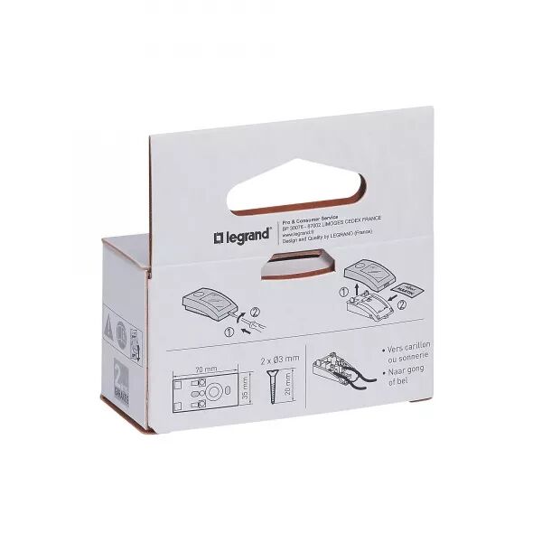 SONNETTE POUR INT�RIEUR - 230V - AVEC PORTE-�TIQUETTE ET VOYANT