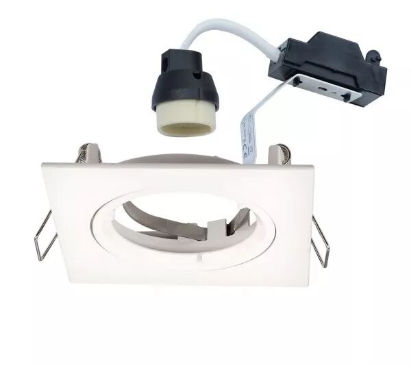 SPEED 50 C 230 - ENCASTR� GU10, CARR�, FIXE, BLANC, LPE NON INCL.