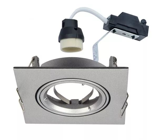 SPEED 70 C 230 - ENCASTR� GU10, CARR�, BASCULANT, NICKEL, LPE NON INCL.