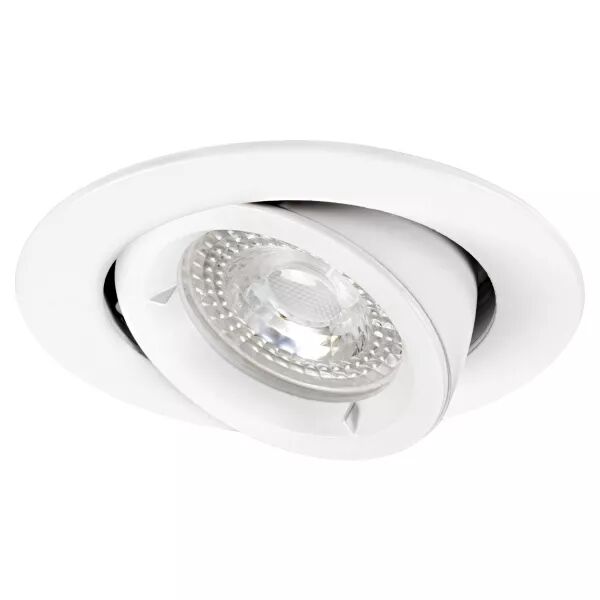 SPEED 90 - Enc.GU10, IP20, rond, basculant, blanc, lpe LED 6W 3000K 470lm incl. (51172)