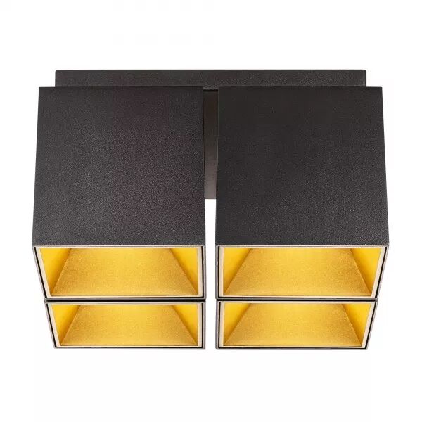 Spoterie - ETHAN X4 - Aluminium - Mat noir -  GU10 (2110430103)