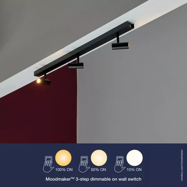 SPOTERIE - OMARI X3 - M�TAL - NOIR - LED MODULE INCL.