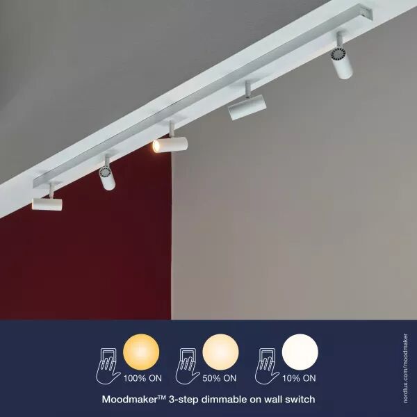 SPOTERIE - OMARI X5 - M�TAL - BLANC - LED MODULE INCL.
