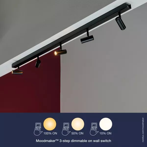 SPOTERIE - OMARI X5 - M�TAL - NOIR - LED MODULE INCL.