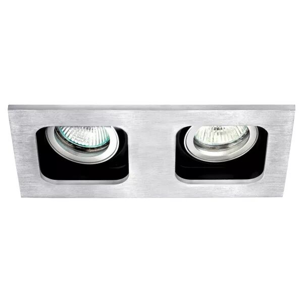 SQUARE 100-12 - Encastr� GU5,3, rectang., orient. et basc., alu, Lpe non incl. (4723)