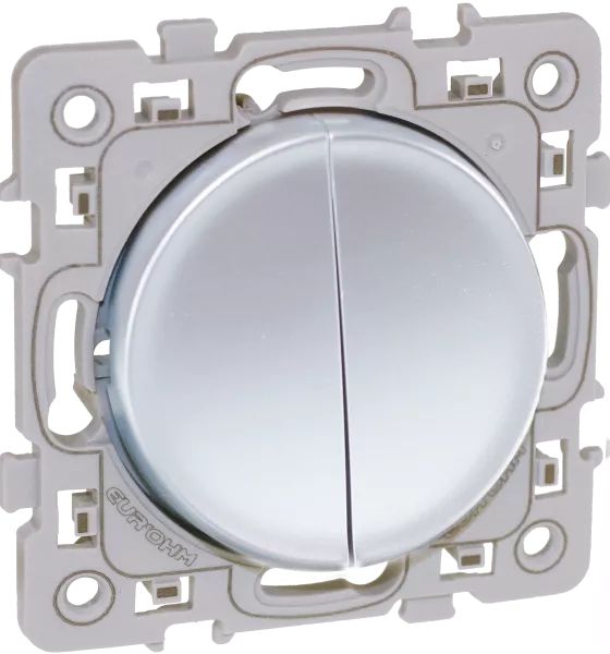 SQUARE dble POUS SILVER (60411)