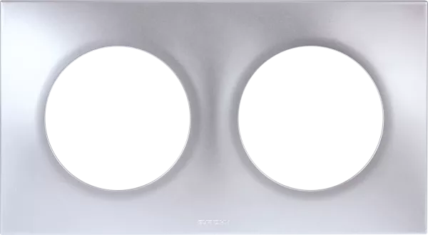 SQUARE PLAQ SILVER 2P entr.71mm (60497)