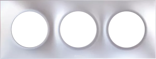 SQUARE PLAQ SILVER 3P entr.71mm (60498)