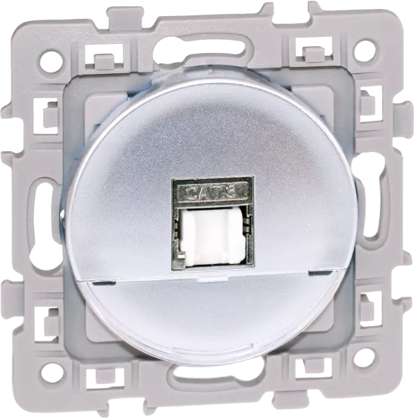 SQUARE RJ45 CAT5E grade 1 UTP SILVER (60474)
