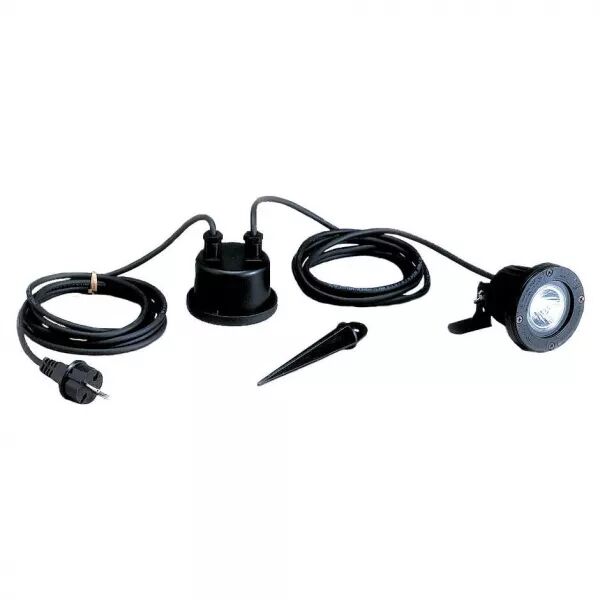 SUB 50 - Proj. Ext. IP68 IK07, noir, a/lpe GU5,3 50W 2950K 900lm + transfo IP66 (4685)