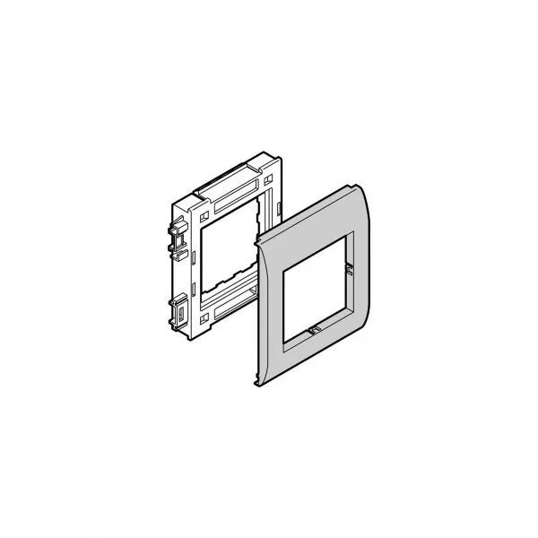 Support appareillage Logix-1 poste-Largeur 80mm-Pour Logix Universel aluminium