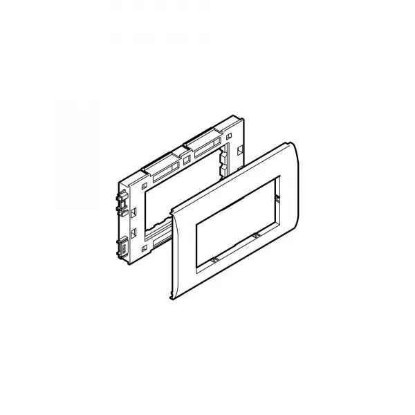 Support appareillage Logix-2 postes-Largeur 80mm-Pour Logix Universel aluminium