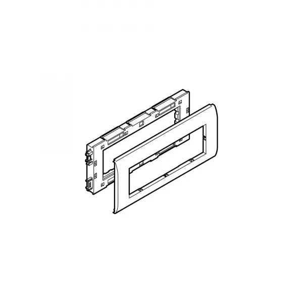 Support appareillage Logix-3 postes-Largeur 80mm-Pour Logix Universel aluminium