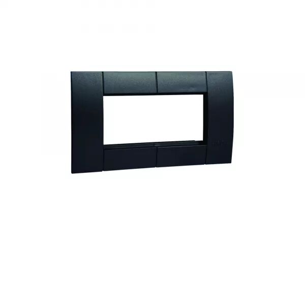 SUPPORT D\'APPAREILLAGE 45X45 DOUBLE NOIR POUR GOULOTTES ALU