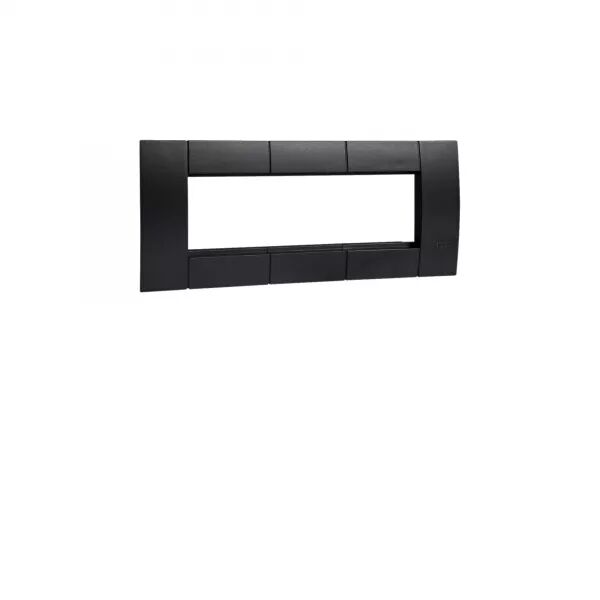 SUPPORT D\'APPAREILLAGE 45X45 TRIPLE NOIR POUR GOULOTTES ALU