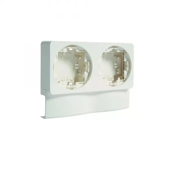 SUPPORT DOUBLE APPAREILLAGE ATEHA POUR MOULURE ATEHA ATA16X30 BLANC