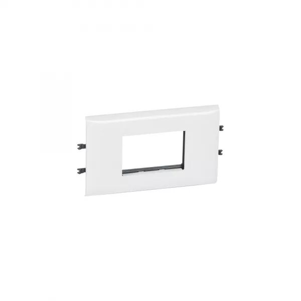 SUPPORT MOSAIC 3 MODULES POUR GOULOTTE AVEC COUVERCLE 85MM - BLANC