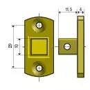 Support pour motorisation ls 40 avec carr� de 10mm (9500602)