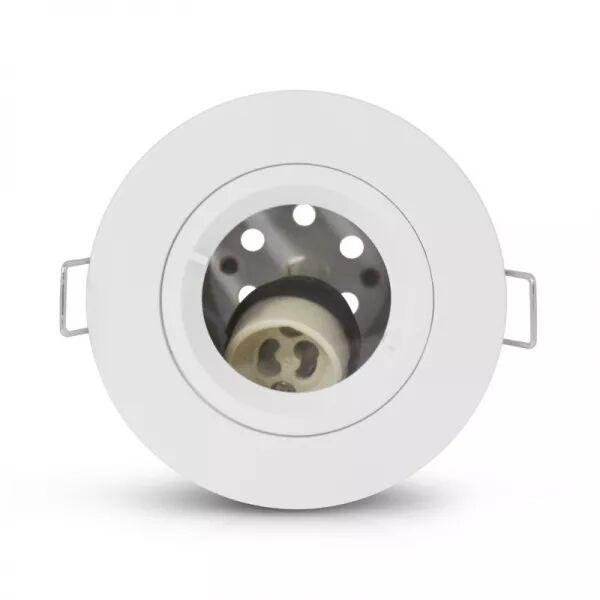 SUPPORT SPOT BBC DIAM 90MM BLC FIXE AJOUR� IP65 + DOUILLE AUTOMATIQUE