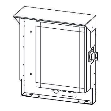 SUPPORT TERRASSE POUR LES COFFRETS DE RELAYAGE AXONE = 380 MM T1