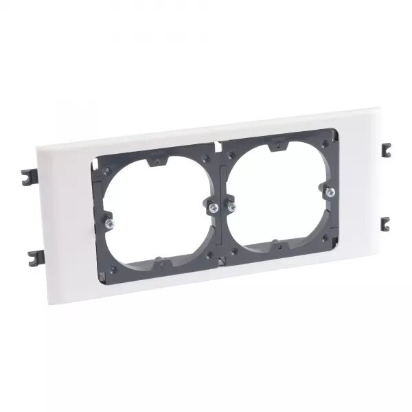 SUPPORT UNIVERSEL 2 POSTES POUR GOULOTTE DLP MONOBLOC AVEC COUVERCLE 85MM
