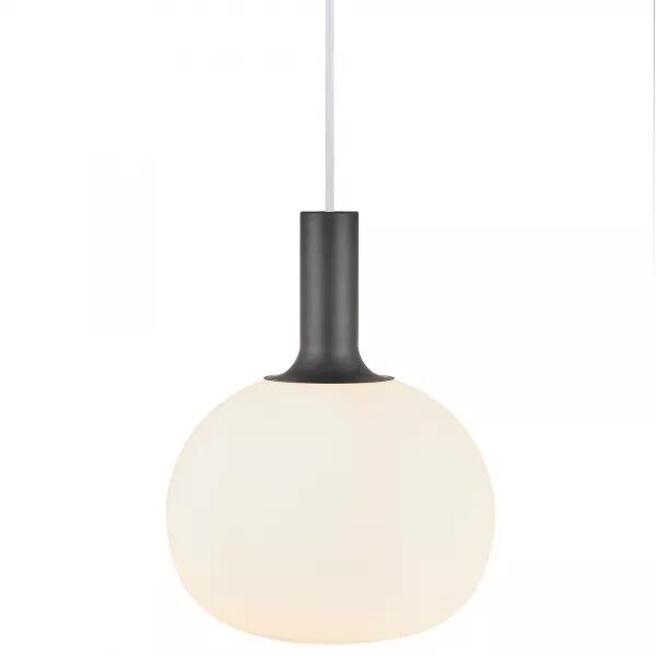 SUSPENSION - ALTON 25 - VERRE - BLANC - E27 - DESSUS LAITON ET NOIR INCLUS