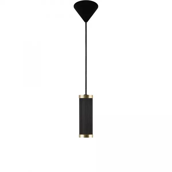 Suspension - GALLOWAY - M�tal - Noir/laiton -  E27 (2011053003)