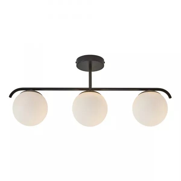 SUSPENSION - GRANT X3 - VERRE - NOIR -  E14