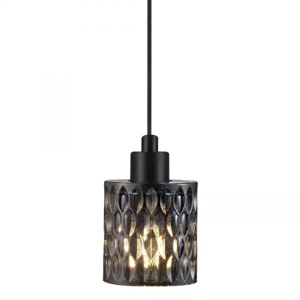 SUSPENSION - HOLLYWOOD - VERRE - FUM� -  E27