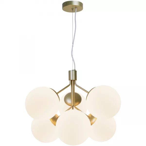 SUSPENSION - IVONA X6 - VERRE - LAITON -  E27