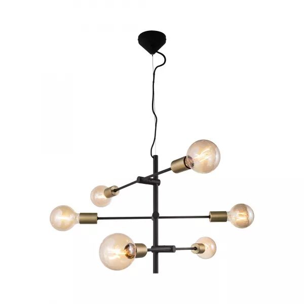 SUSPENSION - JOSEFINE X6 - M�TAL - NOIR -  E27