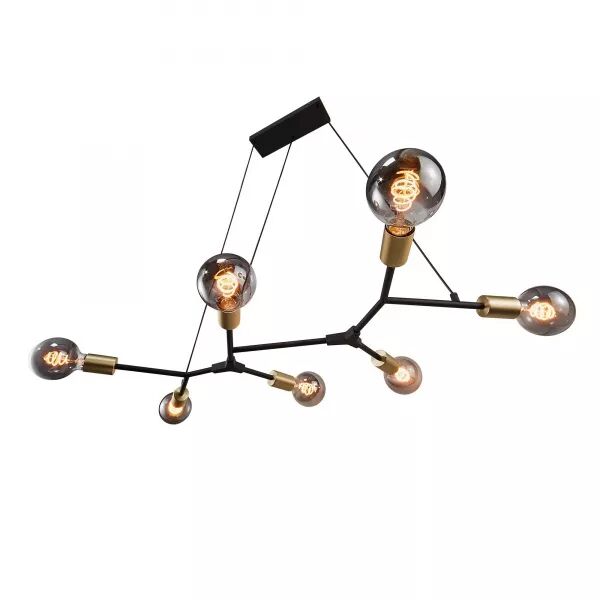 SUSPENSION - JOSEFINE X7 - M�TAL - NOIR -  E27