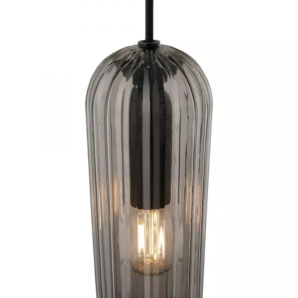 SUSPENSION - MIELLA - VERRE - FUM� -  E27