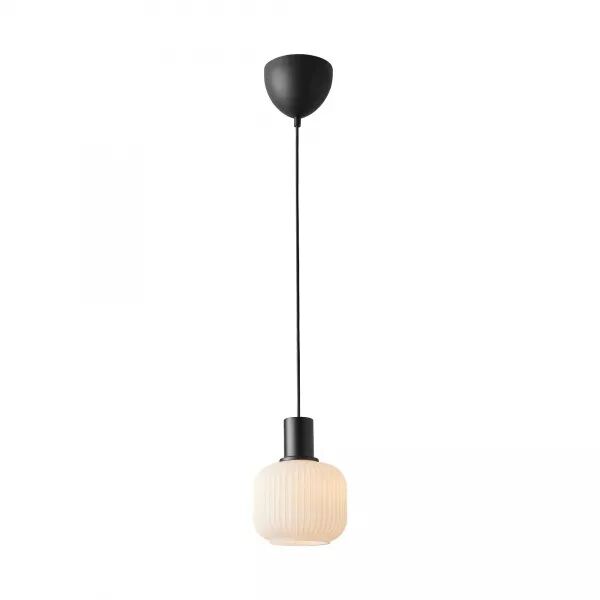 SUSPENSION - MILFORD MINI - VERRE - NOIR -  E27