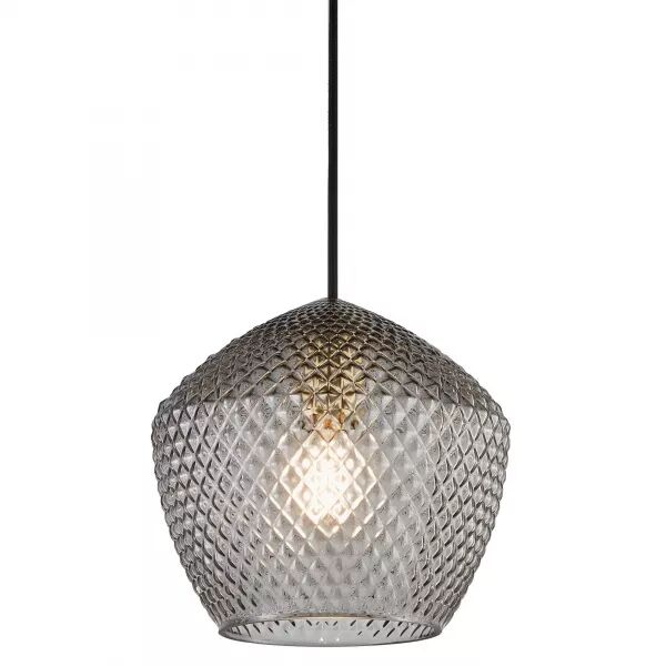 SUSPENSION - ORBIFORM - VERRE - GRIS -  E27